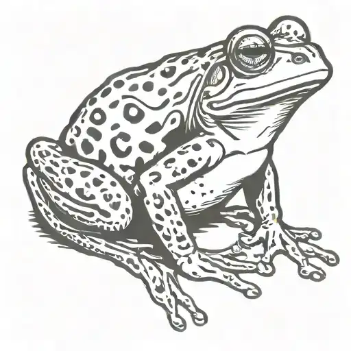frog smoking tattoo design idea