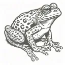 frog smoking tattoo design idea
