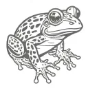 frog smoking tattoo design idea
