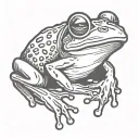 frog smoking tattoo design idea