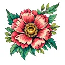 Spinal flowers tattoo design idea