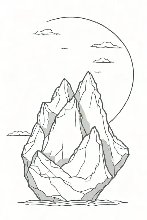 iceberg tattoo design idea