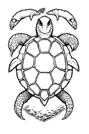 ocean theme sleeve w loggerhead turtle surrounded tattoo design idea