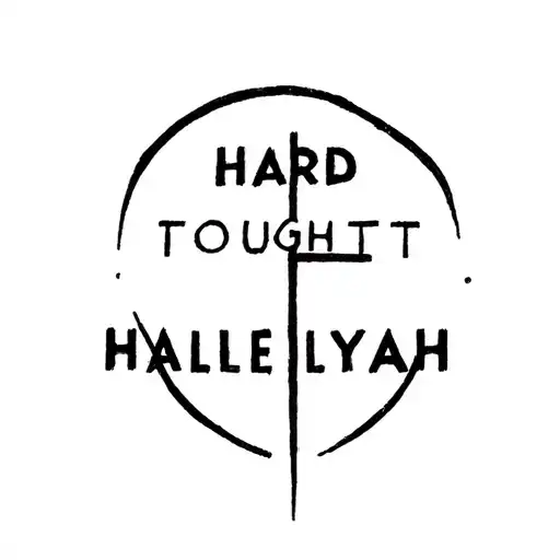 hard fought hallelujah tattoo design idea
