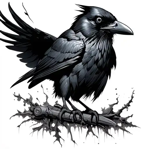 raven that eats out of a soldier eye! Raven has to have a broken heart tattoo design idea