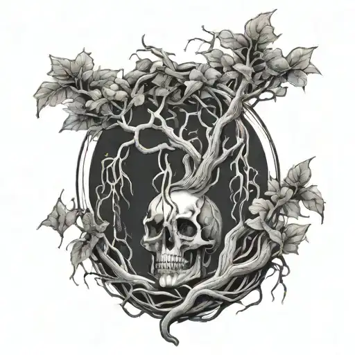 poison tree tattoo lighting like roots and string going around the arm  tattoo design idea