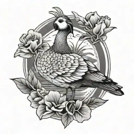silly goose tattoo design idea