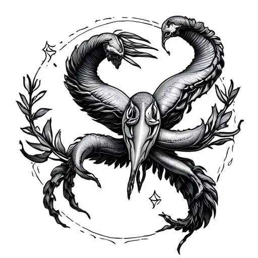 Cancer Virgo tattoo design idea