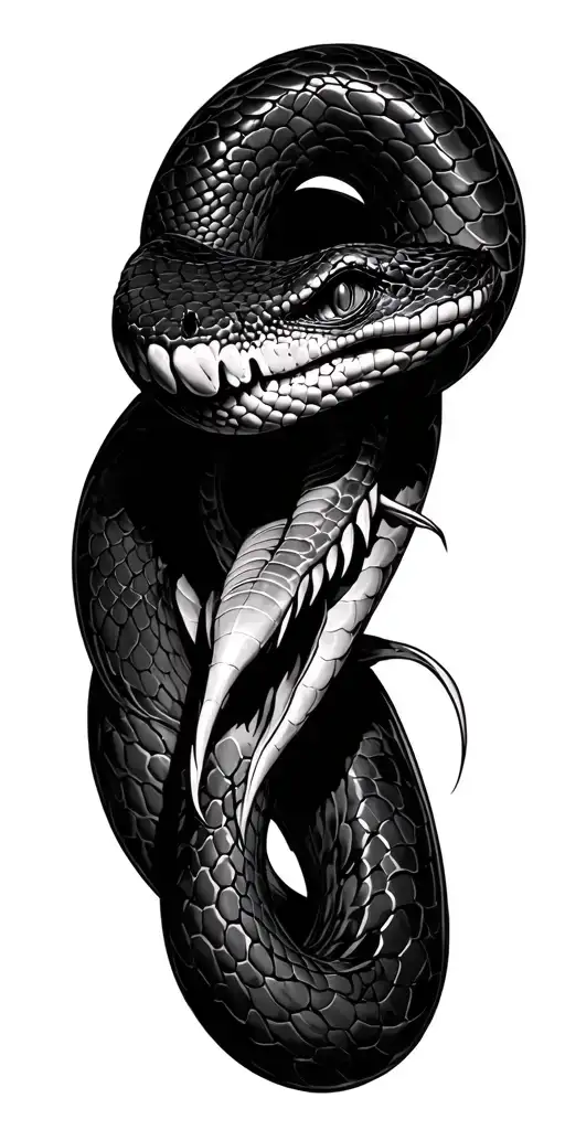 eldrich horror snake tattoo design idea