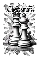 " Checkmate " " Checkmate " king queen chess piece tattoo design idea