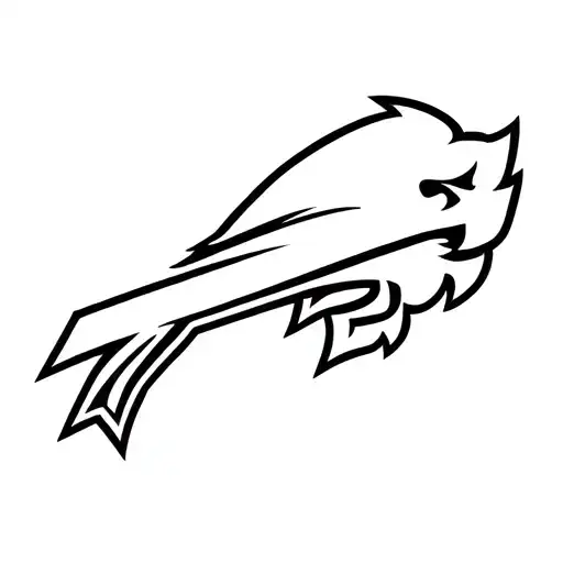 buffalo bills logo outline tattoo with josh allen tattoo design idea