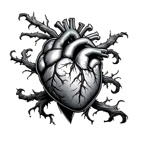 Heart Attack tattoo design idea