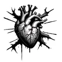 Heart Attack tattoo design idea