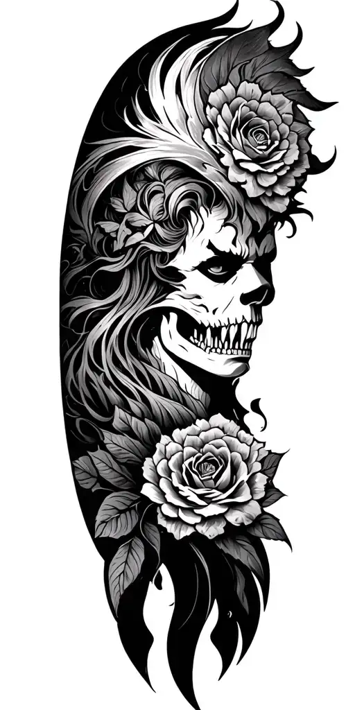 duality based tattoo design idea