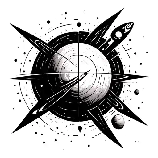 cybersigilism solar system tattoo design idea