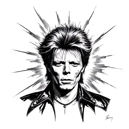 david bowie Ziggy Stardust tattoo design idea