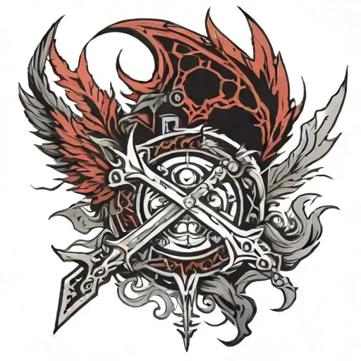 berserk band of sacrifice symbol tattoo design idea