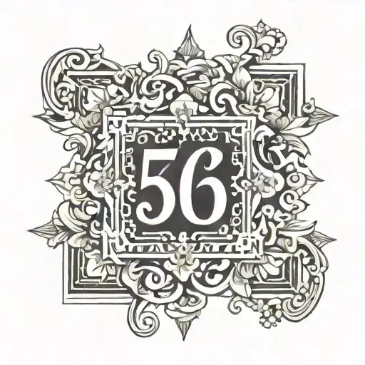 Square tattoo containing the numbers 5 8 2 11  tattoo design idea