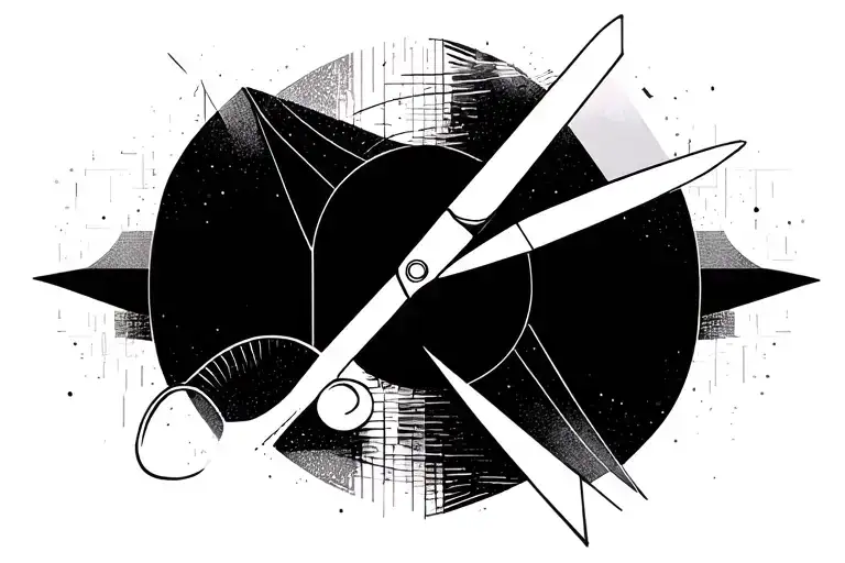 video editing tools like scissors tattoo design idea