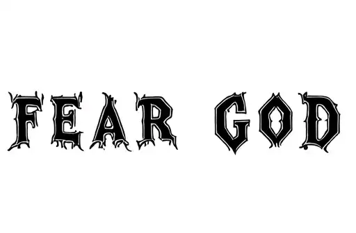 "FEAR GOD" tattoo design idea