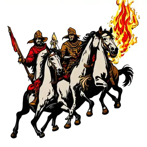 four horsemen of the apocalypse tattoo design idea