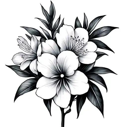 Oleander tattoo design idea