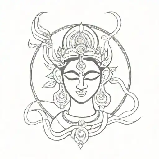 durga, tattoo design idea