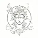 durga, tattoo design idea