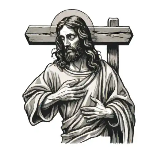 Jesus Carrying Cross tattoo design idea