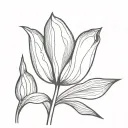 tulip flower tattoo design idea