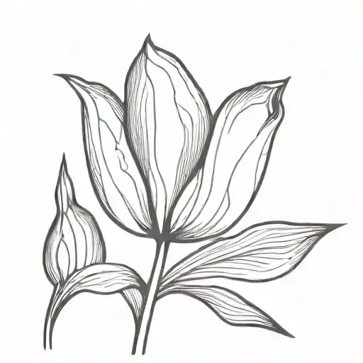 tulip flower tattoo design idea