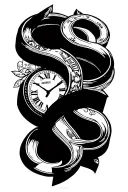time is money tattoo design idea