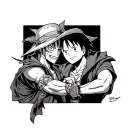 one piece Zoro luffy ace tattoo design idea