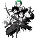 one piece Zoro luffy ace tattoo design idea