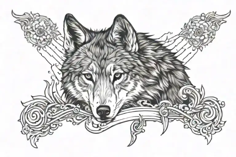bob dylan inspired small wolf tattoo design idea