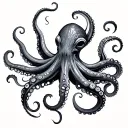 Poseidon Octopus tattoo design idea