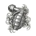 f1 grenade tattoo design idea
