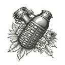 f1 grenade tattoo design idea