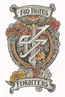 Foo fighters logo combined tattoo design idea
