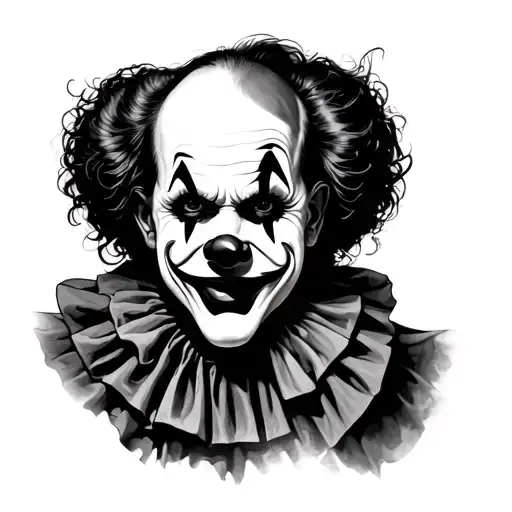 art the clown  tattoo design idea