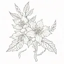 Kintsugi flower tattoo design idea