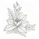 Kintsugi flower tattoo design idea