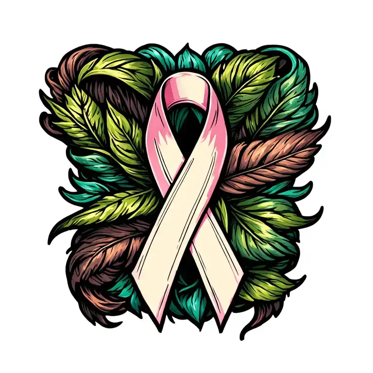 ovarian cancer survivor ribbon intertwined tattoo design idea