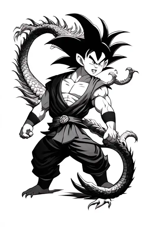 Shenlong, 7 Dragonballs, Son Goku tattoo design idea