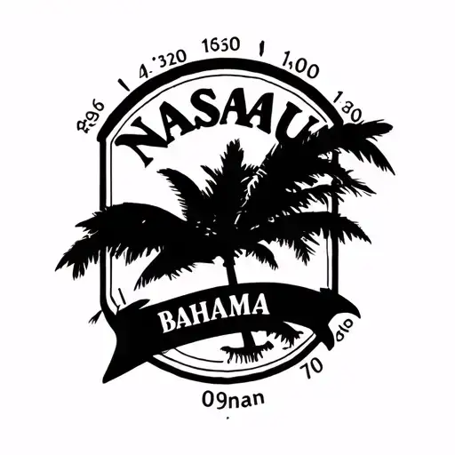 Nassau Bahamas coordinates on back of forearm. only the coordinates that is it tattoo design idea