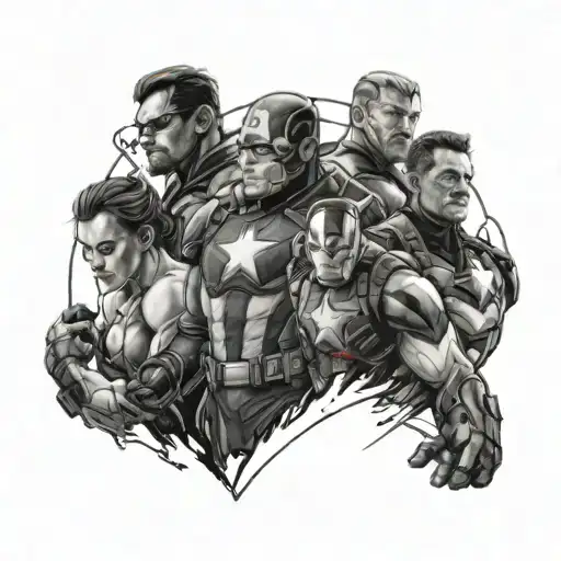 Avengers tattoo design idea