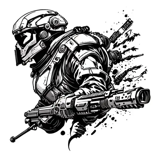 Helldivers 2 tattoo design idea