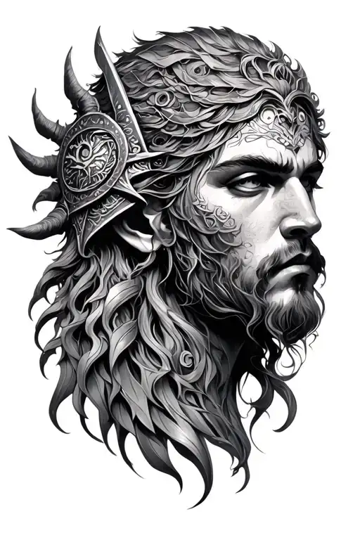 Aegir Norse Martina Giuseppe sea and meo" tattoo design idea