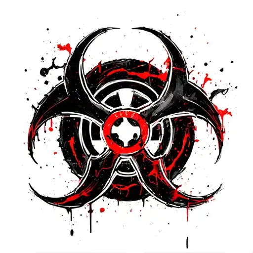 biohazard symbol tattoo design idea