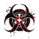 biohazard symbol tattoo design idea